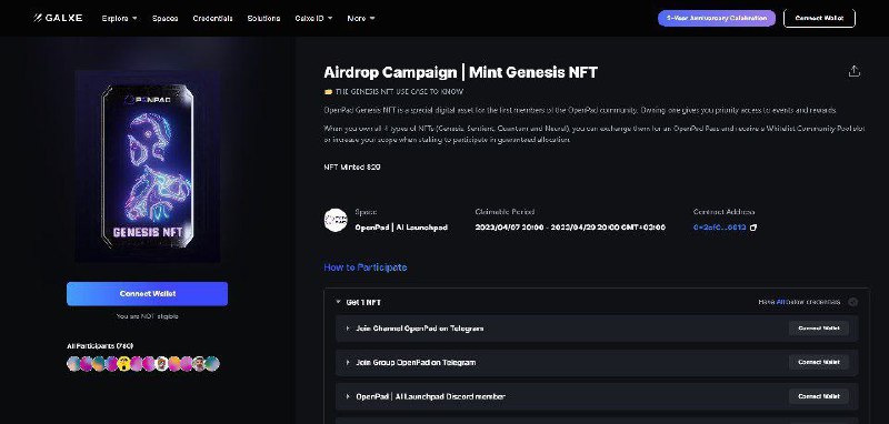 🖼 💥 Забираем NFT с AirDrop от проекта OpenPad 💥 OpenPad - это инновационная стартовая площад...