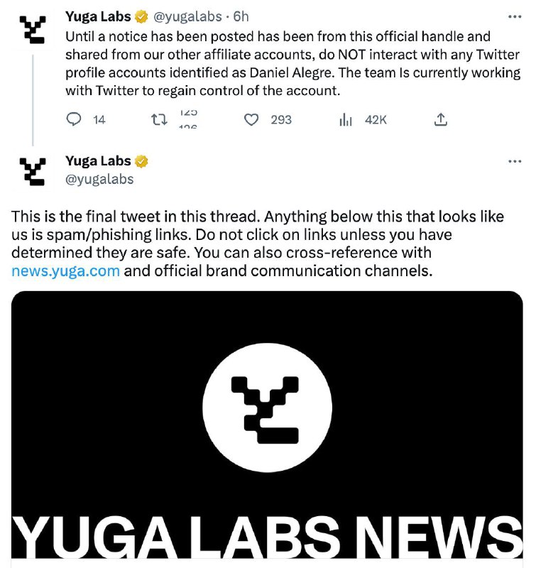 🖼 ♦️Yuga Labs написала в Твиттере, что аккаунт в Twitter нового генерального директора к...