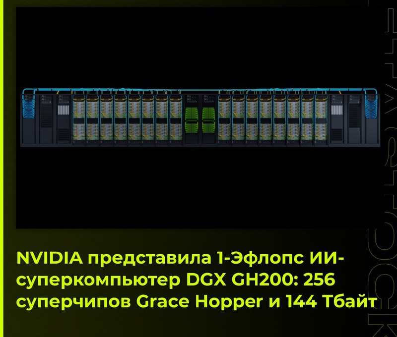 🖼 🖥 Nvidia представила новый суперкомпьютер с ИИ под названием DGX GH200 Мощное устрой...