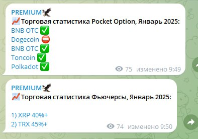 🖼 💎Провели первую торговую сессию в ПРЕМИУМ канале. Статистика на скриншоте, по...